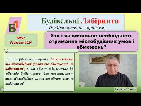 Видео: №57. Хто і як визначає необхідність отримання містобудівних умов і обмежень?