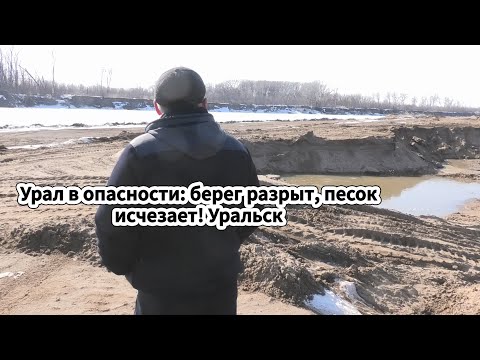 Видео: Урал в опасности: берег разрыт, песок исчезает! Уральск