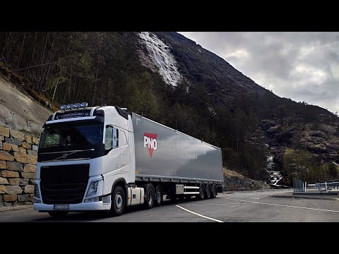 Видео: Путь к Норвежским дорогам. Road E134. Drivers lorry on Norway.