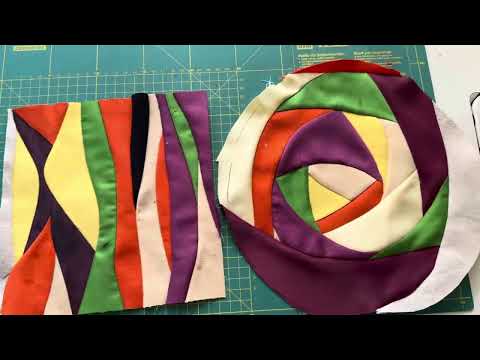 Видео: Криволинейное шитье из однотонных тканей. Круглая лоскутная салфетка. Шитье крейзи. Лоскутное шитье