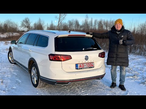 Видео: Volkswagen Passat B8 Alltrack Рестайлинг из Швеции. Зимний пакет. Webasto. Езда по Горкам. Псков.