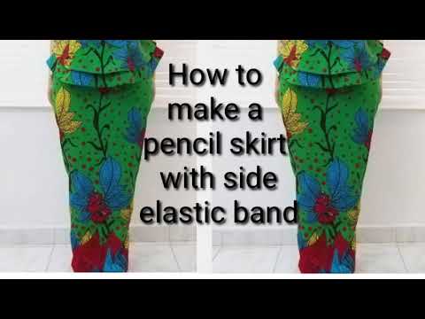 Видео: Как раскроить и сшить облегающую юбку с резинкой по бокам // юбку-карандаш