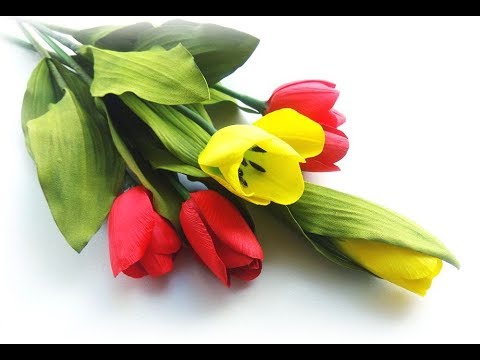 Видео: Тюльпан из фоамирана DIY Realistic Handmade Tulip