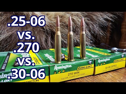 Видео: .25-06 rem против .270 win против .30-06 Spfld Remington Core-lokt Pork and Water Jugs Test