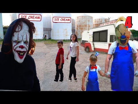 Видео: Мороженщик Пеннивайз сошёл с ума ICE SCREAM and PENNYWISE was in REAL LIFE 4