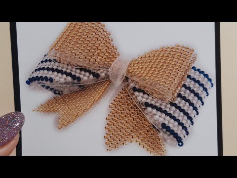 Видео: Новогодняя игрушка 3D декор на ёлку бантик от Golden Key. Обзор, сборка и готовая игрушка.