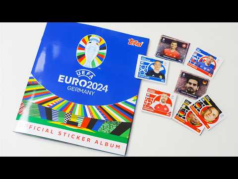 Видео: Topps альбом и наклейки для коллекционирования EURO 2024