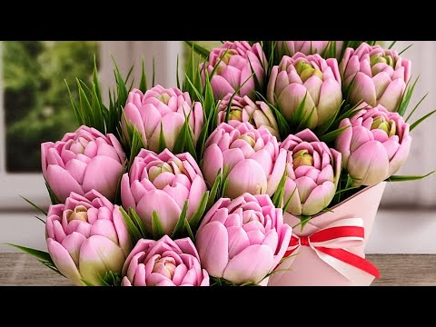 Видео: Ещё немного тюльпанов 💐/Букет из мыла