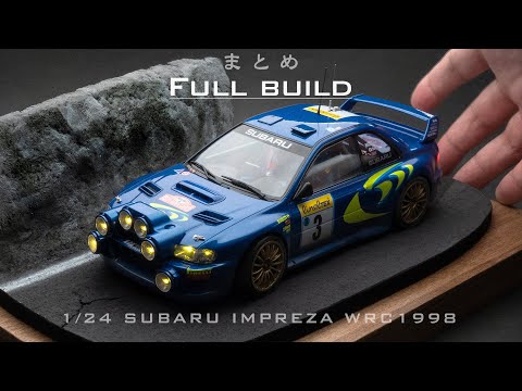 Видео: Сборка Tamiya SUBARU IMPREZA WRC1998 в масштабе 1/24: масштабная модель, полная сборка