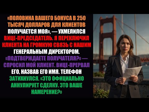 Видео: Вице-президент потребовал половину моего бонуса. Я позволил ему самому вырыть себе могилу.