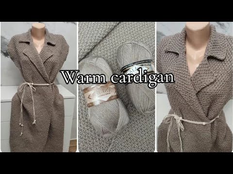 Видео: 🍁 КАРДИГАН ВЕСЕННИЙ и ОСЕННИЙ ВЯЖУ / 🍂 Теплый кардиган из ангоры / Кардиган спицами 😍👍