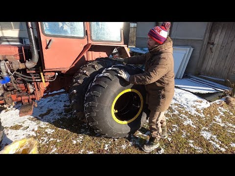 Видео: Ставим колеса-ободрыши от УРАЛа на Турбо-Трактор!