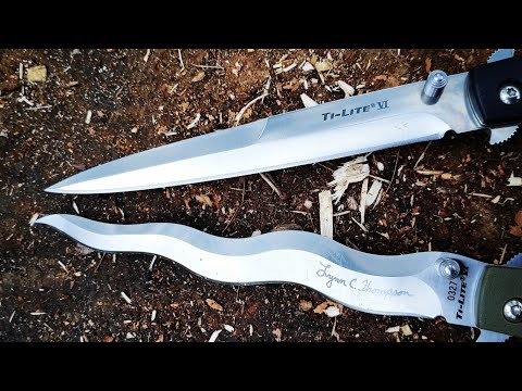 Видео: Уличный тест ножа LYNN THOMPSON TI-LITE Cold Steel