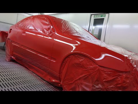 Видео: Полная внешняя перекраска: Standox VOC Topcoat, Mercedes-Benz C180