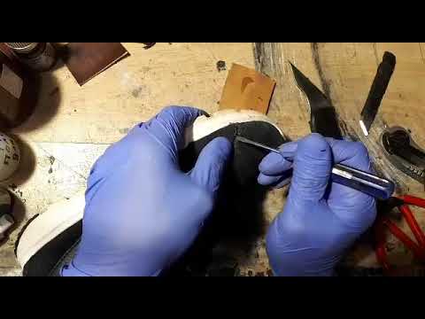 Видео: Устранение порыва,химчистка, покраска,жирование,пропитка.