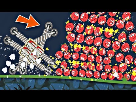 Видео: 99999 КРАСНЫХ ШАРИКОВ в BAD PIGGIES - в игре Красный Шар и его Машинка Строим с Спуди - Red Ball 4