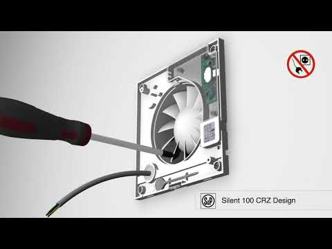Видео: Silent 100 CRZ Design вентилятор с таймером   простая установка