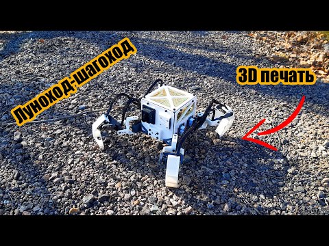 Видео: Луноход-шагоход 1U на 3D принтере