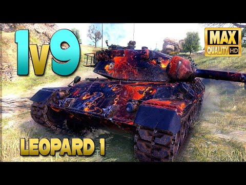 Видео: Leopard 1: Один против 9, битва X уровня - World of Tanks