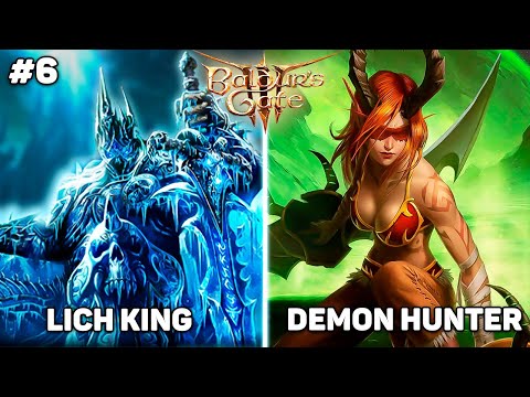 Видео: КОРОЛЬ ЛИЧ И ОХОТНИЦА НА ДЕМОНОВ в Baldur's Gate 3! Дуо доблесть с модовыми классами | Стрим 6