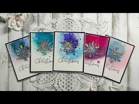 Видео: Как создать потрясающие голографические рождественские открытки со снежинками | Серия «Рождество ...