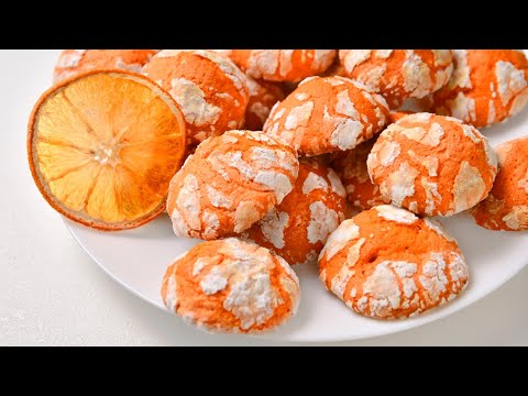 Видео: 🍊Апельсиновое печенье с трещинками/ мраморное печенье