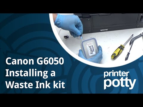 Видео: Как установить комплект для отработанных чернил для принтера Canon G6050 [исправление ошибки 5B00]