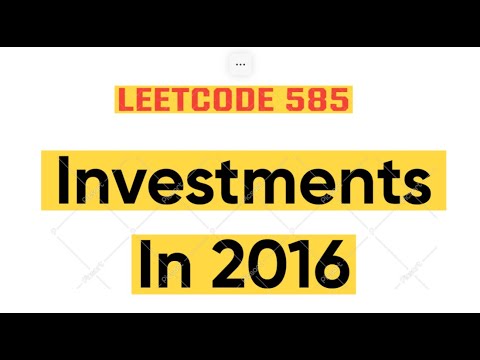 Видео: Leetcode # 585 — Инвестиции в 2016 году (PostgreSQL)