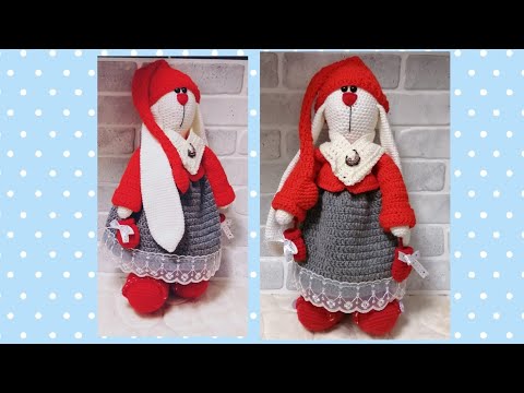 Видео: Как связать зайку тильда брусничка