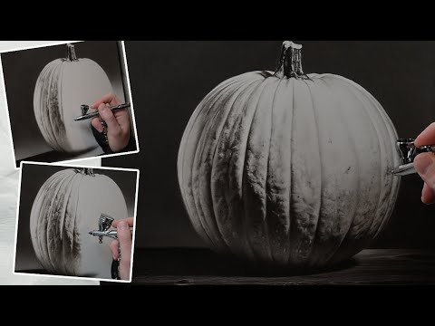 Видео: Узнайте, как ПОКРАСИТЬ ТЫКВУ к осени!! (урок по аэрографии)