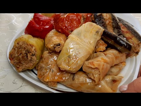 Видео: Летняя Толма (долма) - Подробный рецепт 🍆🫑🍅 с Овощами и Капустой ( голубцы) Summer Tolma (dolma)