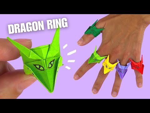 Видео: Кольцо дракона из бумаги в технике оригами. Как сделать кольцо из бумаги.