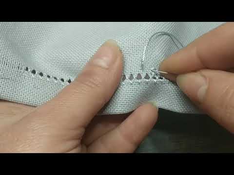 Видео: Обробка краю жгутовою мережкою./Hand embroidery/