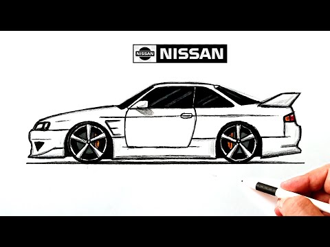Видео: Как нарисовать Ниссан Сильвия