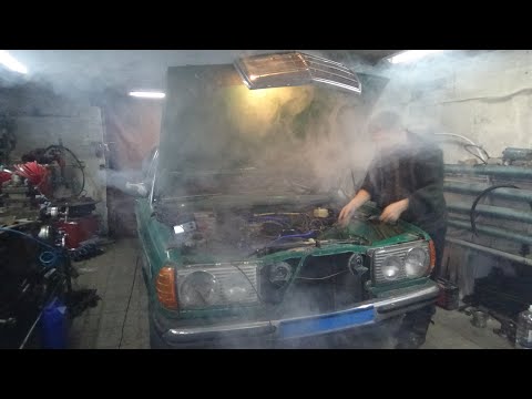 Видео: Мерседес 123 с двигателем ВАЗ 213 первый пуск!