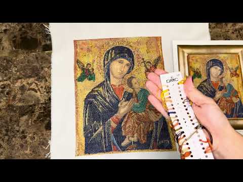 Видео: Thea Gouverneur Our Lady of Perpetual help 551A готовая работа. Покупки