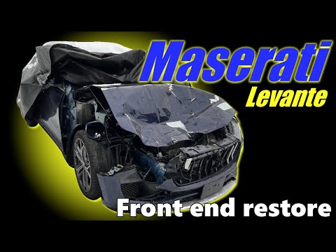 Видео: Maserati Levante. Front end restore. Ремонт переда.
