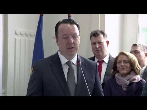 Видео: Изјава - Потпишување на договор за подготовка и изградба на железнички тунел долж КоридоротVIII (МК)