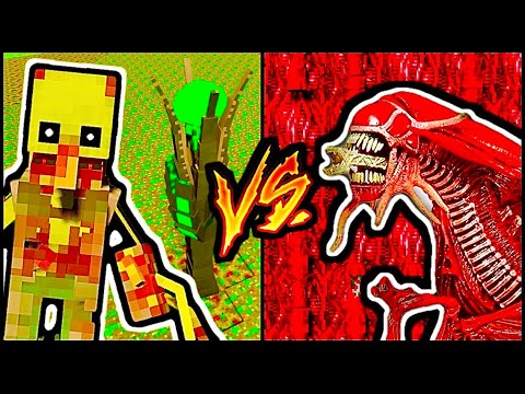 Видео: ПАРАЗИТЫ ПРОТИВ КРАСНЫХ ЧУЖИХ В МАЙНКРАФТ Чужой Чужие Майнкрафт scape and run parasites