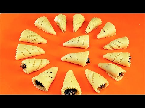 Видео: Домашние песочные печенье с начинкой! Очень вкусно и просто.