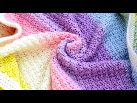 Видео: ЛЕГКИЙ выкройка одеяла крючком C2C (БЫСТРЫЙ проект, УДИВИТЕЛЬНАЯ текстура) 🤗💖