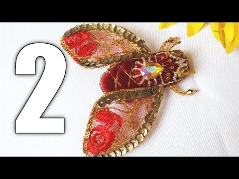 Видео: Beaded bee brooch/Beaded bumblebee/Beaded honey bee/Beaded brooch/Брошь ПЧЕЛА из бисера и бусин 2