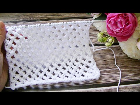 Видео: СЕТОК МНОГО НЕ БЫВАЕТ!!! ПРОСТАЯ СЕТКА СПИЦАМИ!!!