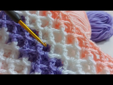 Видео: Простые схемы вязания детского одеяла крючком / Вязание крючком пледа СУБТИТРЫ