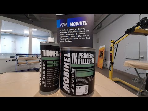 Видео: Швидке фарбування. Сохне 30 хв. QDry filler 1К ґрунт від Mobihel.
