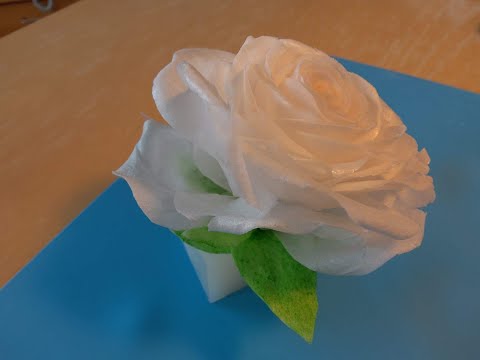 Видео: Вафельная роза без проволочным методом.