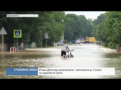Видео: Дністер розлився і затопив м.Галич та прилеглі села