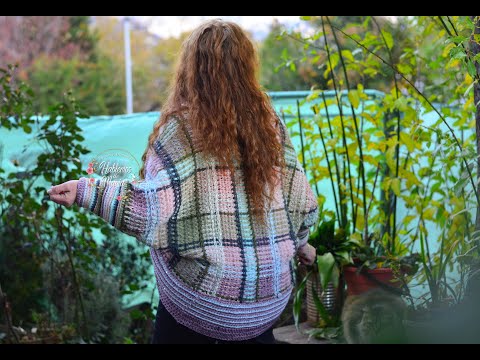 Видео: (Шотландское кимоно) Пошаговое вязание крючком.