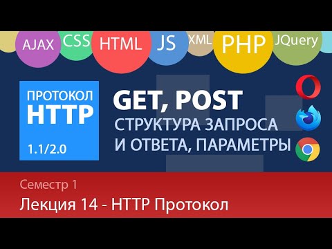 Видео: Лекция 1.14 - Web - Протокол HTTP, структура команд, методы (Get, Post, Head)