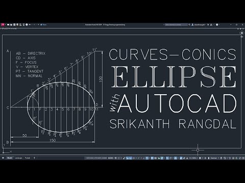 Видео: Построение эллипса в AutoCAD стало проще | Учебное пособие по методу эксцентриситета | Инженерная...